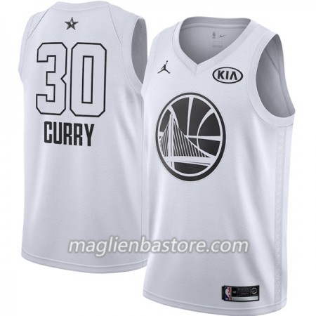 Maglia Golden State Warriors Stephen Curry 30 2018 All-Star Jordan Brand Bianco Swingman - Uomo